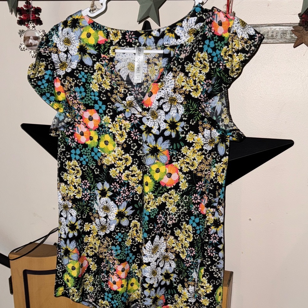 Scarlett Vibrant Floral Blouse - Multicolor